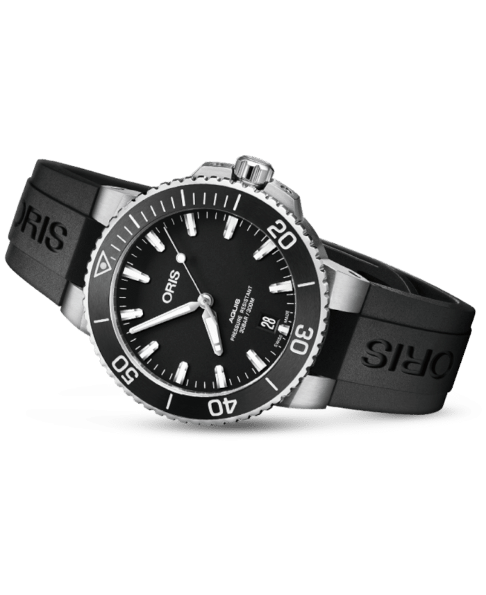 Oris Diving SvartGummi 39.5 mm