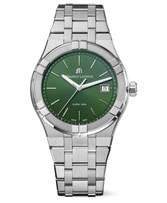 Maurice Lacroix Aikon Grön/Stål 40 mm AI1108-SS002-630-1