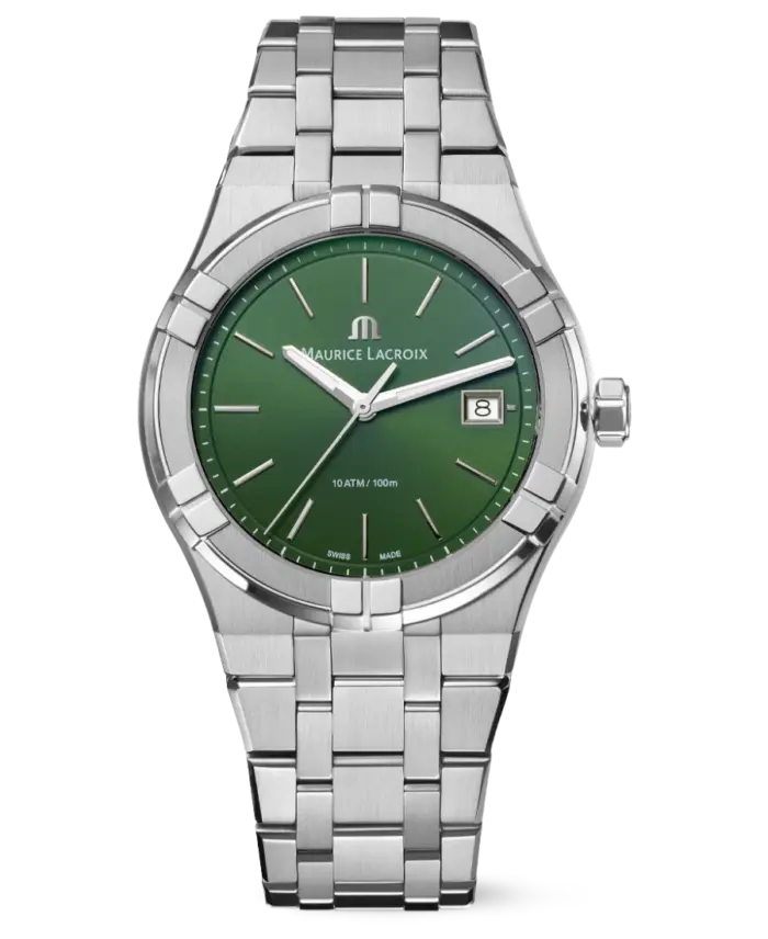 Maurice Lacroix Aikon Grön/Stål 40 mm AI1108-SS002-630-1